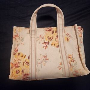 Floral Canvas Tote Bag